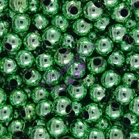 Бусины пластиковые под металл 4мм, зеленый