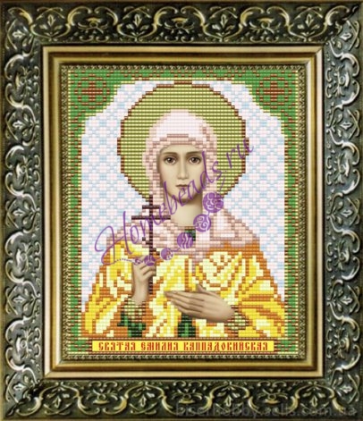 Рисунок на ткани Св. Емилия Каппадокинская 13,5х17 см
