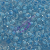 Бисер Glace (А-2216), прозрачный с цветной линией, голубой