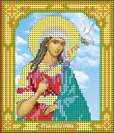 "Святая великомученица Ирина" схема для вышивания бисером GLURIYA