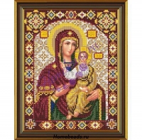 Рисунок на ткани для вышивки бисером "Богородица Смоленская"