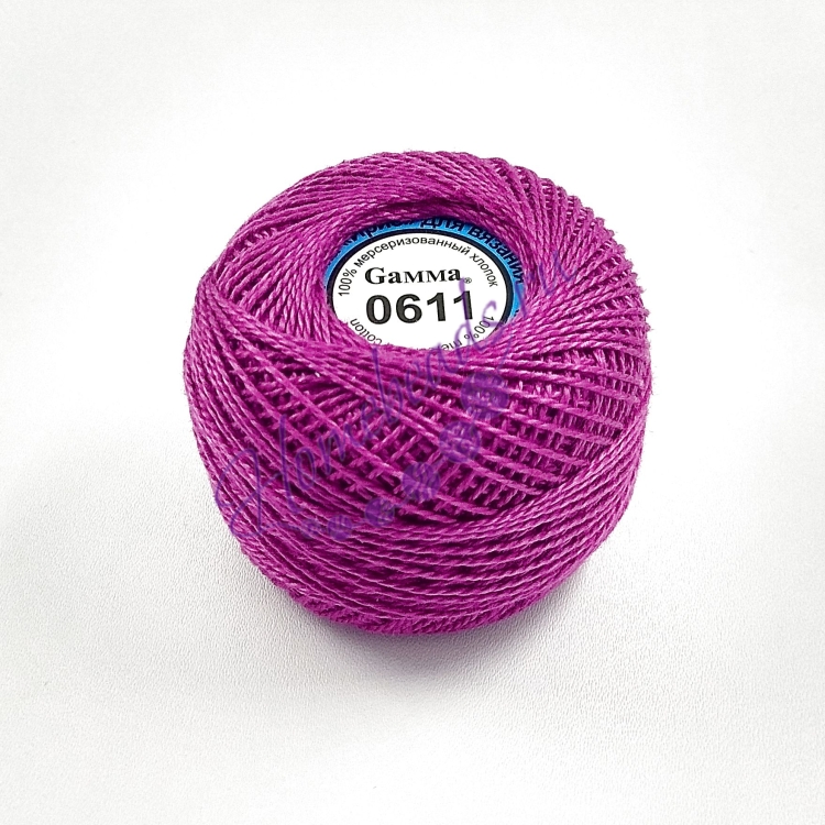 Пряжа для вязания "Ирис" Цвет: 0611 ярко-сиреневый 10г