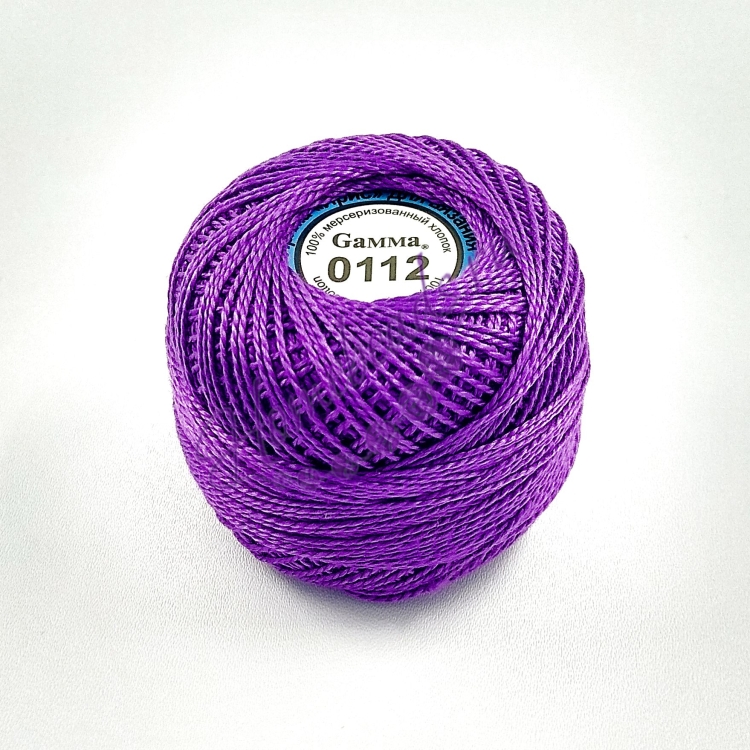 Пряжа для вязания "Ирис" Цвет: 0112 ярко-сиреневый 10г