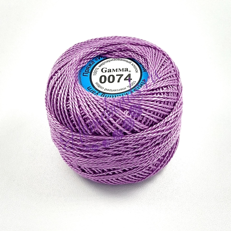 Пряжа для вязания "Ирис" Цвет: 0074 сиреневый 10г