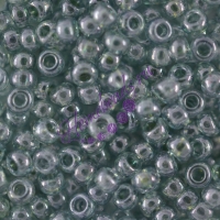 Бисер Чехия, прозрачный кристалл блестящий, зеленый, 48055
