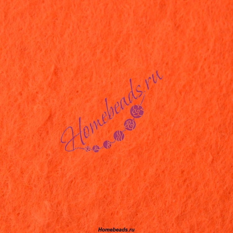 Фетр декоративный "Gamma" 1 мм. 30*45см Цвет:№013 оранжевый/люминисцентный