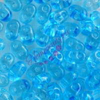 Твин Чехия 2,5*5 мм, прозрачный, голубой, 60030