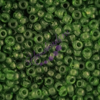Бисер Glace (ААА-25), прозрачный, зеленый травяной