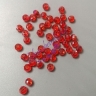 Стеклянные граненые бусины "Рондель" 3*4 мм красный 14Р321