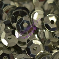Пайетки круглой формы с эффектом "Металлик" 6 мм. Цвет: ZC -01  серебро