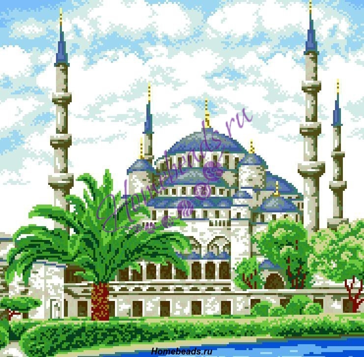 Алмазная живопись "Мечеть" 47x48 см