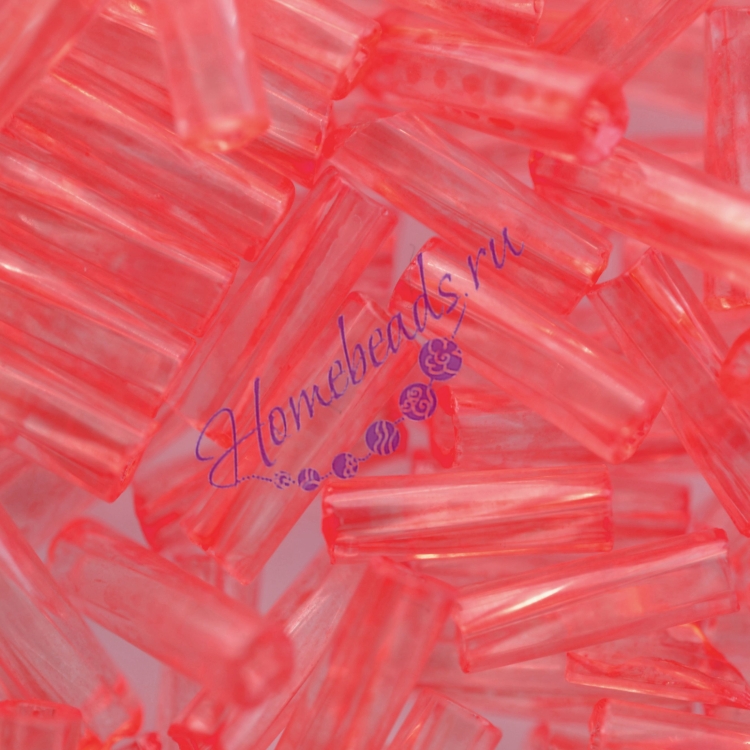 Стеклярус 01193-2, розовый, 7 мм