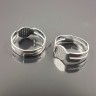 Основа для кольца регулируемая 17 мм с площадкой 8 мм, цвет: серебро