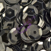 Пайетки круглой формы с эффектом "Металлик" 6 мм. Цвет: ZC -33 темно-серый