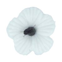 Пуговицы детские "Цветок" (15 мм), белый/черный, 2 шт