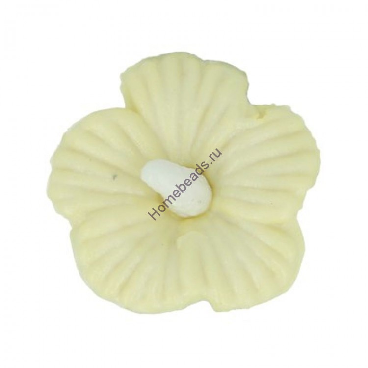 Пуговицы детские "Цветок" (15 мм), желтый/салатовый, 2 шт