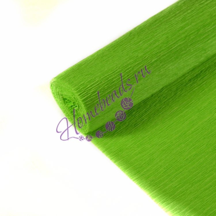 Бумага гофрированная зеленая №11 50*250см, Китай