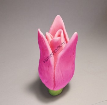 Бутон тюльпана закрытый 3D, форма для мыла силиконовая
