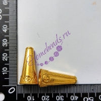Конус 26*12 мм(10 мм внутр), цвет: золото