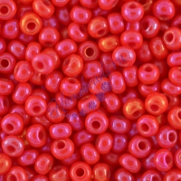 Бисер Чехия, керамический радужный, красный, 94170