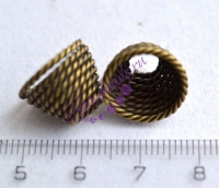 Конус "Пружинка" 10*15 мм(12 мм внутр), цвет: бронза
