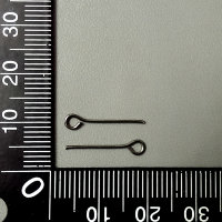 Пины с колечком, 16 мм, черный никель