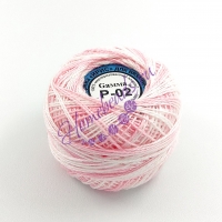Пряжа для вязания "Ирис" меланж Цвет: Р-02 бледно-розовый  - белый 10г