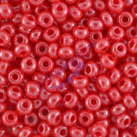 Бисер Чехия, керамический блестящий, красный, 98170