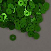 Пайетки плоские, 4 мм, цвет: 1504 зеленый