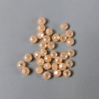 Стеклянные граненые бусины "Рондель" 2.5*3.5мм, персиковый 14Р201