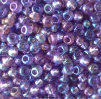 Бисер Чехия, прозрачный радужный, фиолетовый, 21010