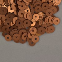 Пайетки плоские, 4 мм, цвет: 1749 коричневый