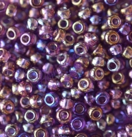 Бисер Чехия, прозрачный радужный, фиолетовый, 21060