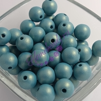 Бусины жемчужные полуматовые, 10 мм, круглые, голубые