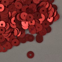 Пайетки плоские, 4 мм, цвет: 1503 красный