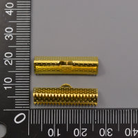 Зажимной концевик для лент, золото, 22х6 мм.
