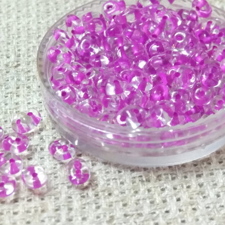 Бусины SUPERDUO, MATUBO (ЧЕХИЯ), 10 г, 2.5 мм x 5мм, Crystal Light Violet-Lined - 00030-44826