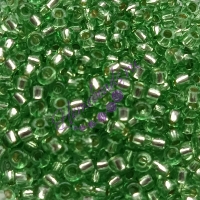 Бисер Чехия, огоньки пастельных тонов, зеленый, 78161