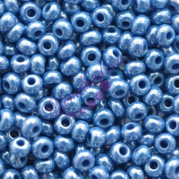 Бисер Чехия, керамический блестящий, синий, 38210