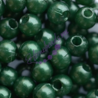 Бусины пластиковые "Жемчуг" 4мм, темно-зеленый