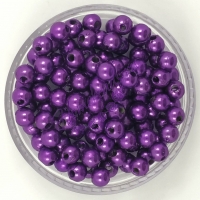 Бусины пластиковые "Жемчуг" 4мм, фиолетовый