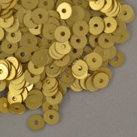 Пайетки плоские, 4 мм, цвет: 1507 светлое золото