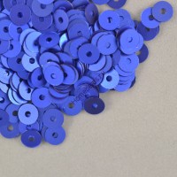 Пайетки плоские, 4 мм, цвет: 1505 синий