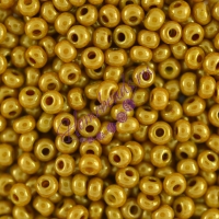 Бисер Чехия, 83119, керамический блестящий, темно-золотой