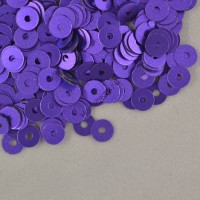 Пайетки плоские, 4 мм, цвет: 1733 темно-фиолетовый