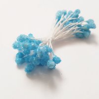 Тычинки сахарные двухсторонние 4,5 мм, цвет: голубой, 30 шт