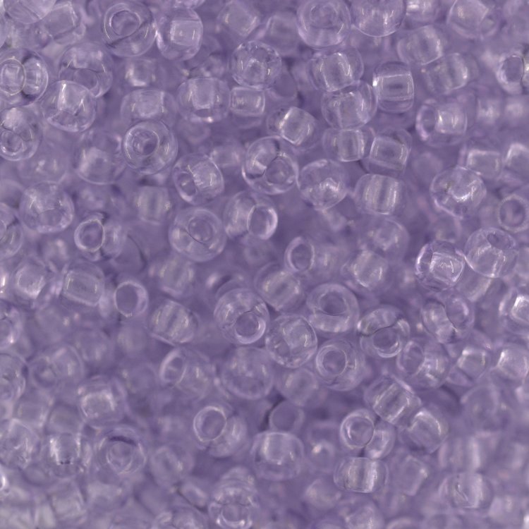Бисер Чехия, прозрачный пастельных тонов, фиолетовый, 01221