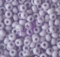 Бисер Чехия, керамика пастельных тонов, фиолетовый, 03222
