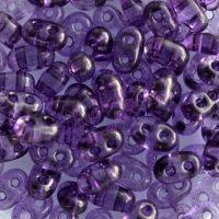 Твин Чехия 2,5*5 мм, прозрачный, фиолетовый, 20060