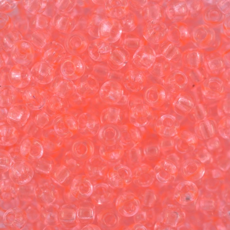 Бисер Чехия, прозрачный пастельных тонов, розовый, 01291